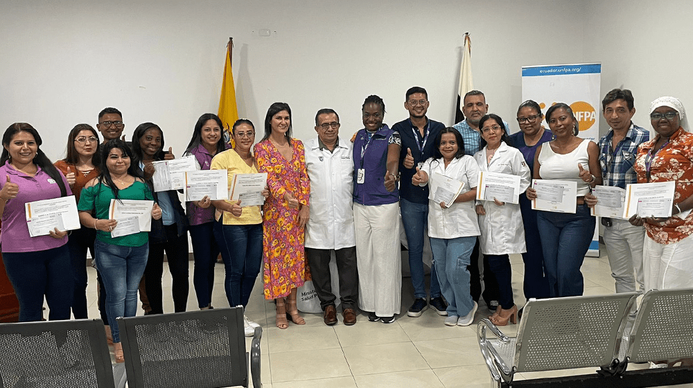 Personal de salud y UNFPA en Esmeraldas