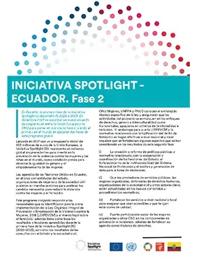 INICIATIVA SPOTLIGHT ECUADOR. Fase 2