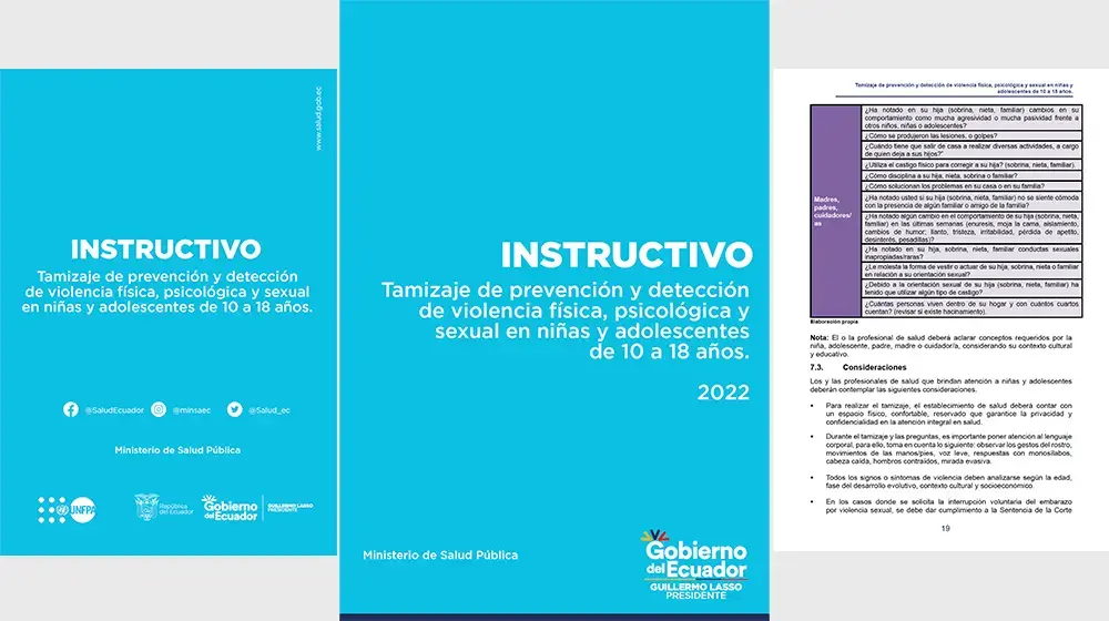 Instructivo de Tamizaje de prevención y detección de violencia física, psicológica y sexual en niñas y adolescentes de 10 a 18 años