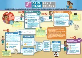 Ruta para obtener medidas de protección frente a la violencia basada en género y ruta de atención y denuncia en caso de violencia contra las mujeres o miembros del núcleo familiar en el sistema judicial